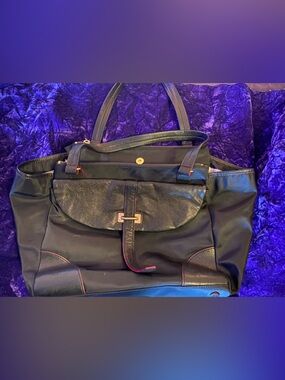 MZ Wallace Leather and Nylon Luxury Carry All Shoulder Bag